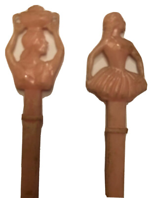 Les Shaw's Restaurant New Haven CT Pink Lady Cocktail SWIZZLE STICK stirrer Lot