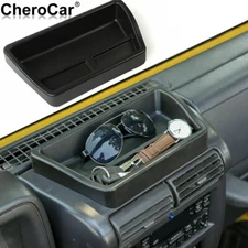 Center Console Dash Storage Box Organizer Tray for Jeep Wrangler TJ 97-06 Black
