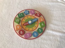 Children  s Wooden Clock Puzzle Time And Shape Educational Toy