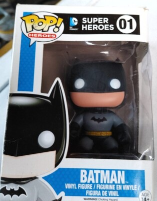 Funko Pop Super Heroes Batman #01 Gray Outfit Vinyl New In