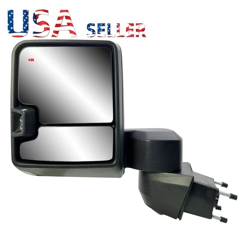 Driver Left Side Tow Mirror Chrome for 19-25 Chevy Silverado/Sierra 2500HD 3500