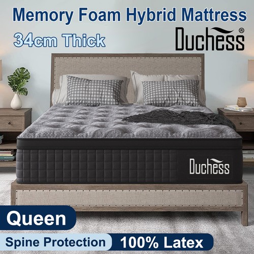Duchess Mattress Queen Pocket Spring Latex Foam Medium Firm 34cm ALL SIZE - Picture 16 of 17