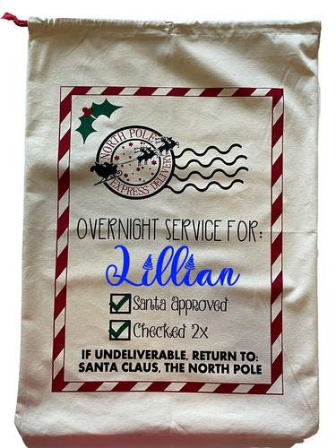 Christmas Santa Bag Gift Sacks Presents Bag | Name on Christmas Sack Included - Picture 86 of 87