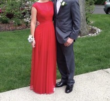 LaFemme red formal evening gown fits like a 000