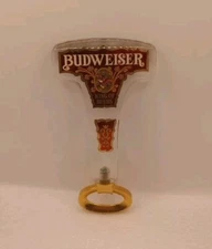 Vintage King of Beers Budweiser Beer Acrylic Tap Pull Keg Handle - NOS