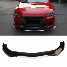 For Mitsubishi LANCER Front Bumper Lip Spoiler Splitter Gloss Black White