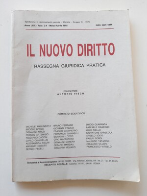 Rassegna giuridica  Il Nuovo diritto- n.3,4 - marzo-aprile 1992