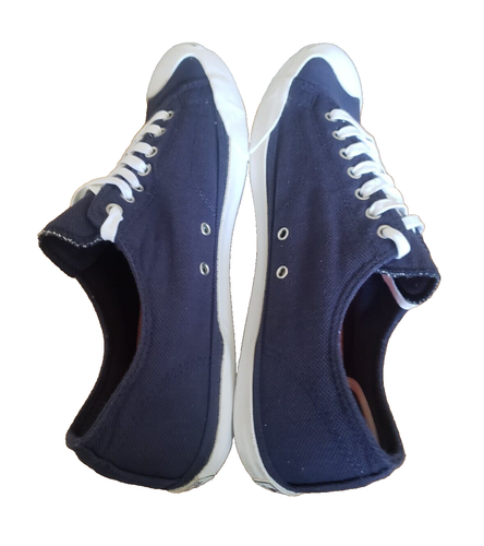 Converse Jack Purcell Jack Ox Shoes Size Men's 13 Dark Blue White Canvas 121588 - Picture 9 of 11