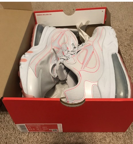 NIKE AIR MAX 270 REACT SP WHITE/WHITE-FLASH CRIMSON MEN SHOE SIZE 11 - Picture 5 of 5