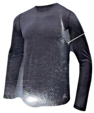 Reebok Pro Series Sz 2XL Men's Black Sport Soft Long Sleeve Base Layer Shirt New