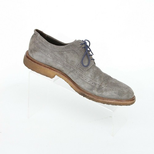 To Boot New York Spencer Grey Suede Leather Full Brogue Wingtip Derby Mens 8.5 - Picture 3 of 11