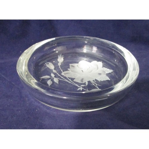 Royal Rose Glass Coasters A Pair Unmarked Vintage Chipping To Interior Rim GUC - Picture 6 of 6