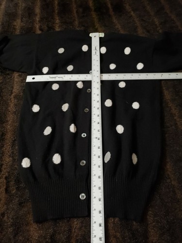 Tom Scott Womens Black White Polka Dot 