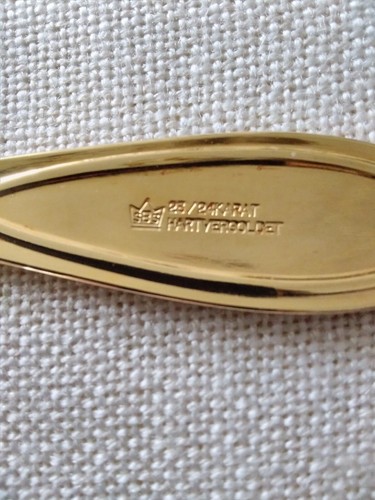 SBS Solingen vergoldetes Besteck 23/24 Karat hartvergoldet 6 Personen-24 Teile - Bild 10 von 10