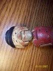 MECHANICAL LEVER GERMAN HAND CARVED WINE CORK STOPPER. OPEN MOUTH. RAISED NECK — photo 2