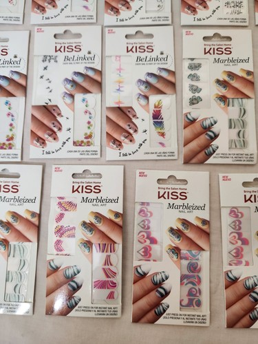 KISS BeLinked Strisce Accento Unghie Marmorizzate Fashion Design Lotto di 17 - Foto 4 di 8