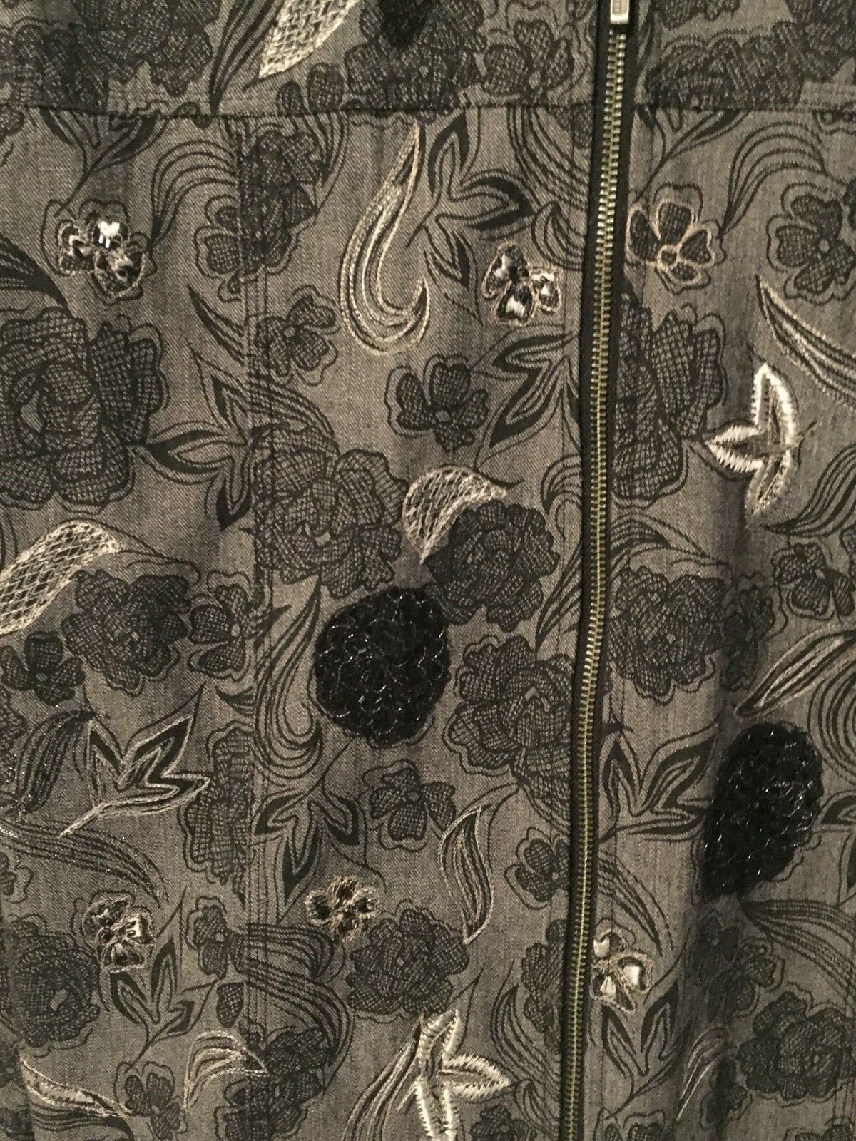 Multiples Blazer Zip Jacket Cotton Work Sophistic… - image 2