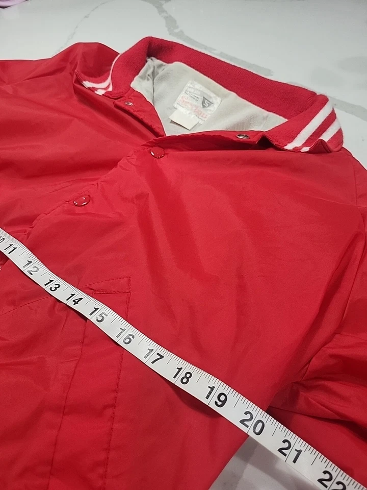 Vintage 80s Wisconsin Red Varsity Jacket Unisex Size Adult Small - Image 4 of 4