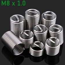 Metric M8 x 1.0 Fine Thread A2 Stainless Steel Wire Insert Thread Repair Inserts