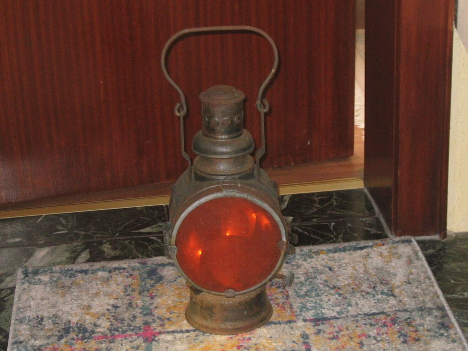 Bahnlampe Antik Alte Petroleum Lampe Signallampe