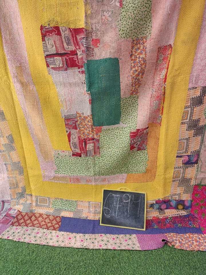 Sustainable Vintage Kantha Bedspread EcoFriendly and Handcrafted Quilt