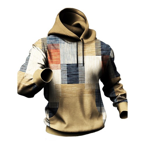 Men's Graphic Print Pullover Hoodies Hooded Sweatshirts Activewear Sports Tops - Picture 5 of 11