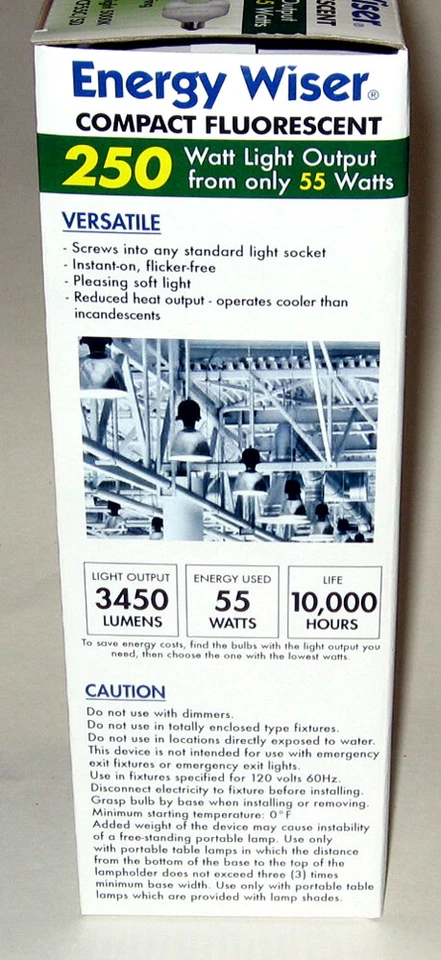 Bulbrite 55W / 250W 120V A19 Soft Daylight Twist CFL E26 Medium Base CF55C/SD - Image 4 of 4