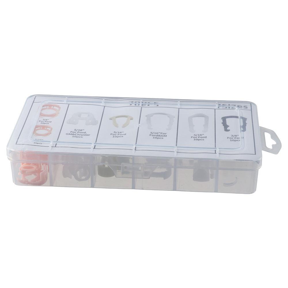 70Pcs Nylon Fuel Line Retaining Clip Assortment Kit Clips For Car