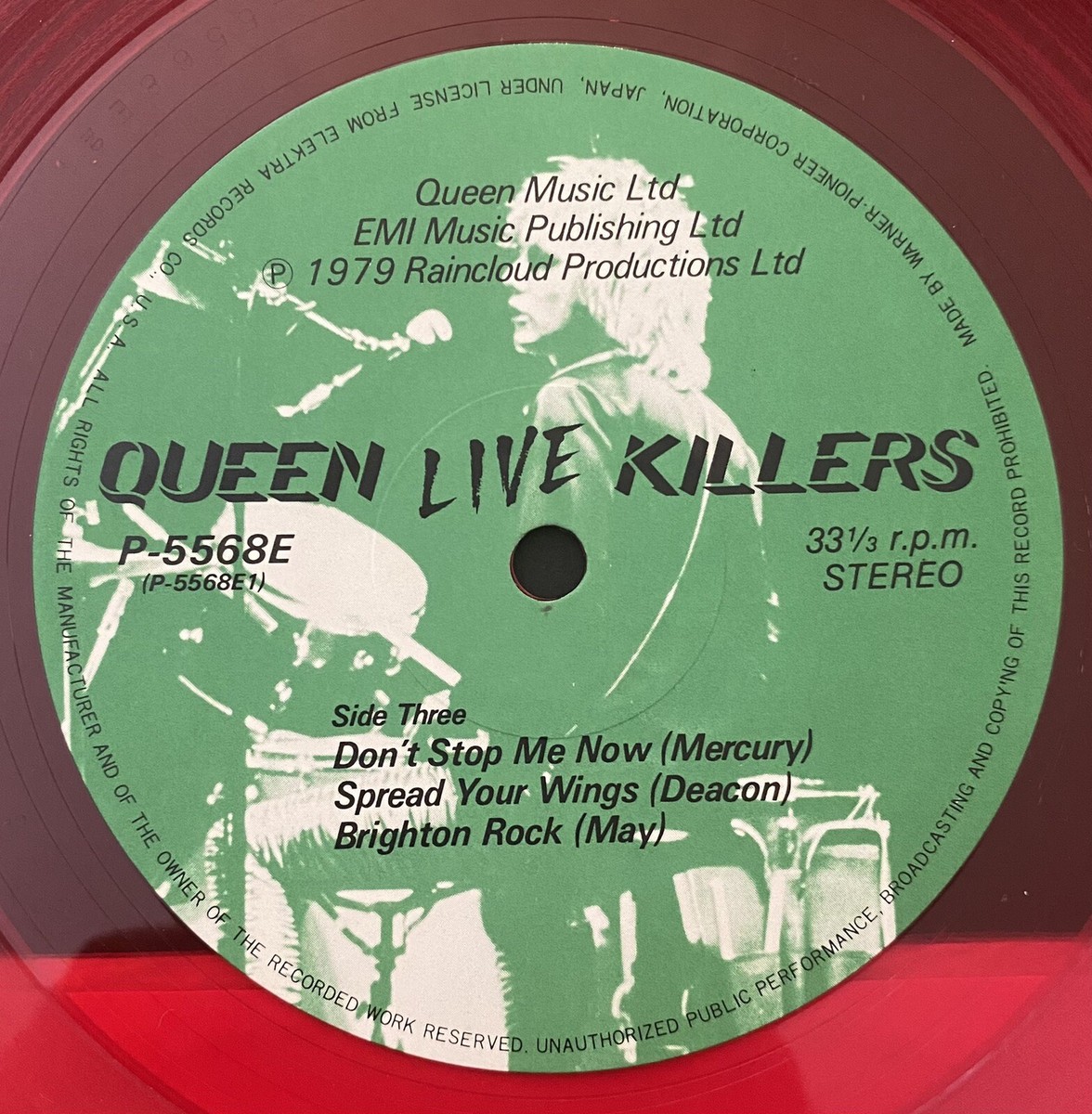 ['79年帯付きグリーン/レッド盤LP] クイーン・ライブ・キラーズ Queen – Live Killers original Japan red/green vinyl 2 LP set