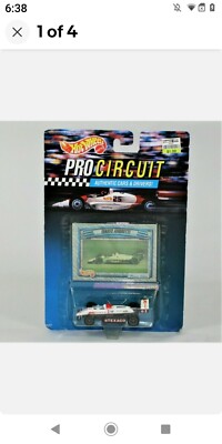 HOT WHEELS PRO CIRCUIT MARIO ANDRETTI Texaco K Mart racecar white NEW ON CARD!