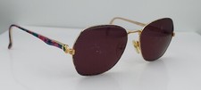 Vintage Joan Collins J-264 Gold Multi-color Oval Sunglasses FRAMES ONLY