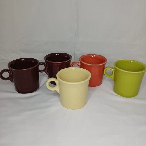 Fiestaware Fiesta O Ring Tom Jerry Handle Coffee Cup Mugs HLC Multicolored (5)