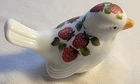 Fenton Milk Glass Songbird w/Strawberries by Louise Piper Dated 10-8-81