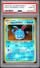 PSA 10 Japanese Pokemon Light Azumarill Holo Neo Destiny Neo 4 #184
