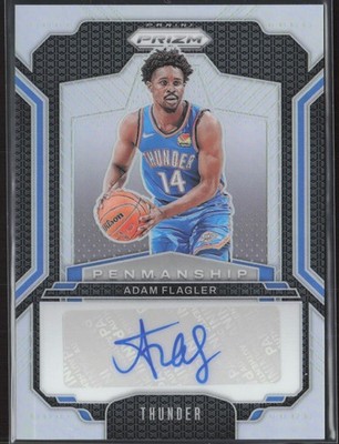 Adam Flagler 2024-25 Prizm Penmanship Silver PNM-AFG Auto Oklahoma City Thunder