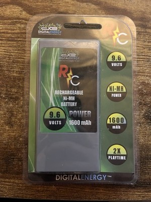 Digital Energy 9.6 V 1600 MAh Rechargeable Battery For RC ''New Factory Sealed''