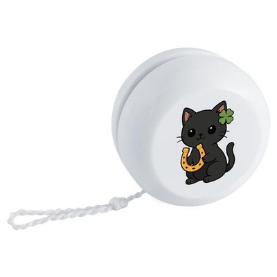 ' Lucky Black Cat with Horseshoe' Retro Style Yo-Yo (YY00048436)