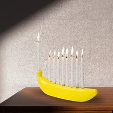 Banana Shape Menorah Tabletop Candlestick Decoration JQ