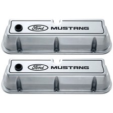 Ford Racing Valve Cover Tall Polished With Ford Mustang Logo Pair 289302351w Ford Racing Valve Cover Tall Polished With Ford Mustang Logo Pair 289302351w