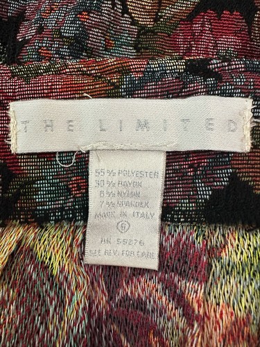 Vintage 90s Tapestry Skirt 6 / S High Waist Stretch Pencil Skirt The Limited - Picture 7 of 9