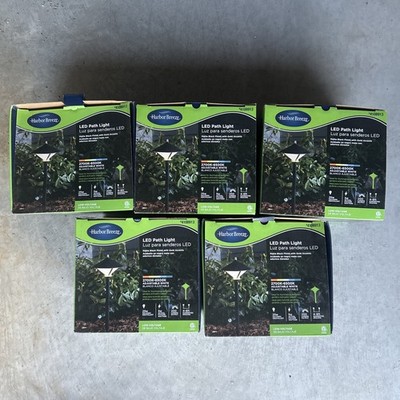 Harbor Breeze Matte Black Low Voltage LED Path Light Adjustable White (5 PACK)