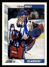 1992 Score Hockey #188 Glenn Healy Signed Autograph (no COA)