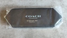 Black/Silver Coach Toiletry Pouch Cosmetic Bag Travel Case~New!