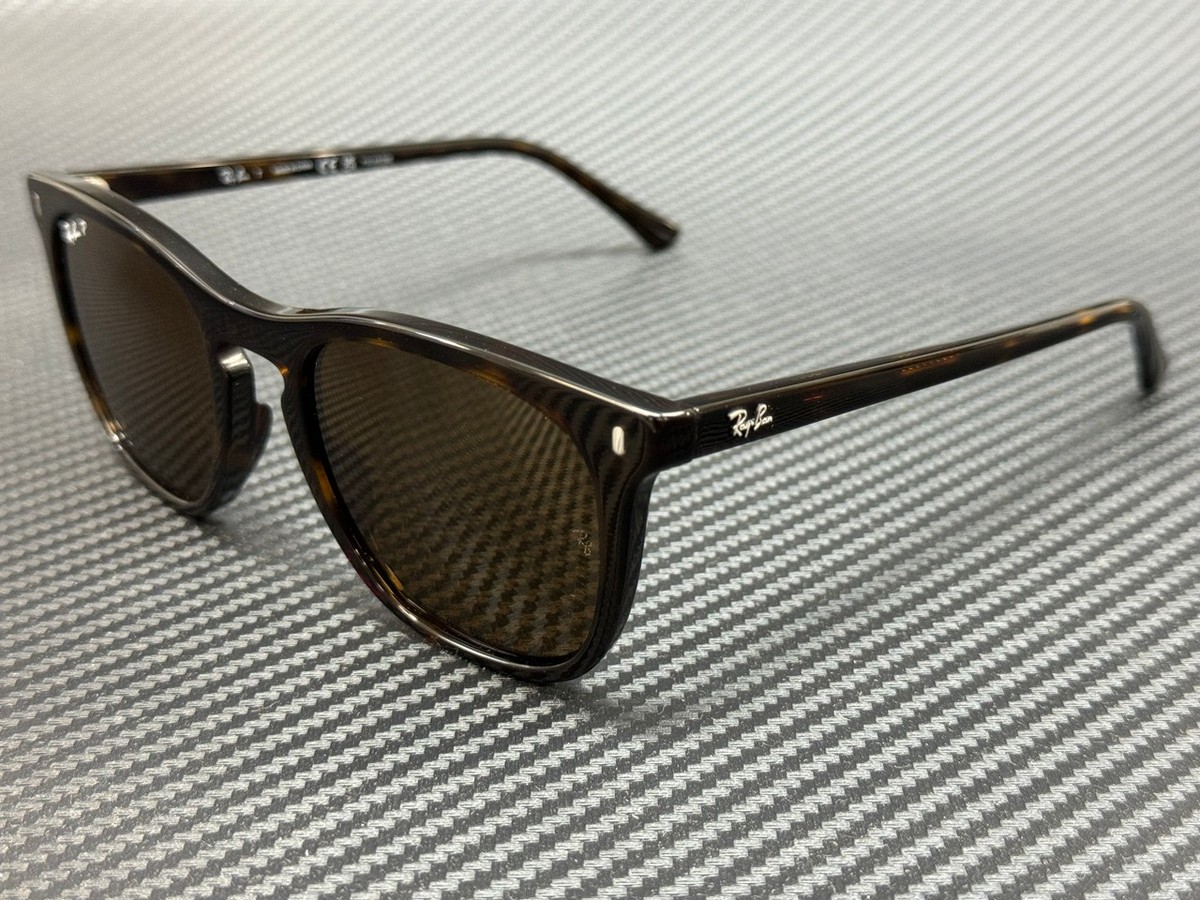 RAY BAN RB2210 902 57 Havana Brown Polarized Unisex 53 mm