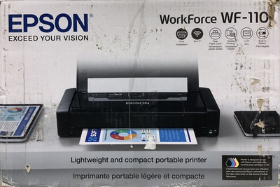 #ad Epson WorkForce WF 110 Mobile Printer Wireless Portable Inkjet Wi Fi Battery $109.95
