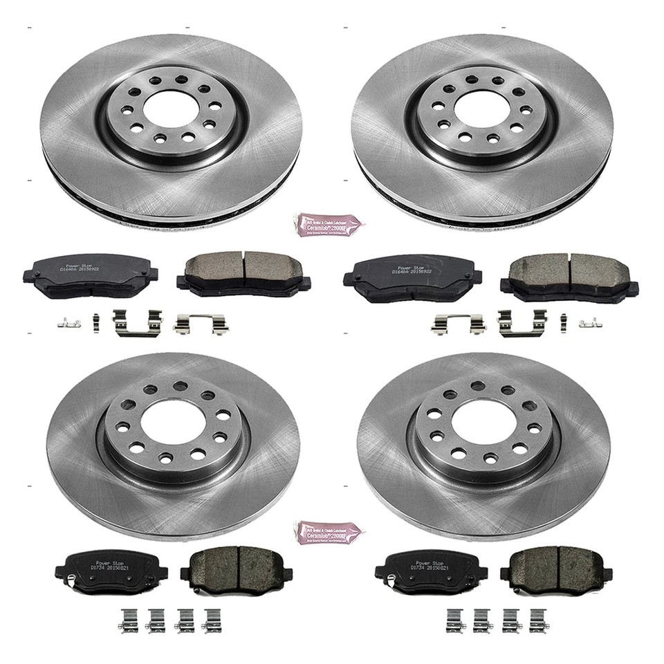 PowerStop KOE6539 Brake Kit For Jeep Cherokee 2014-2022 Front Rear Foto 2 de 4