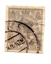 Netherlands 1924, Queen Wilhelmina in light brown, 10 cents, no dents