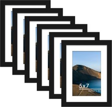 5x7 Picture Frame Set of 6 Display Pictures 4...