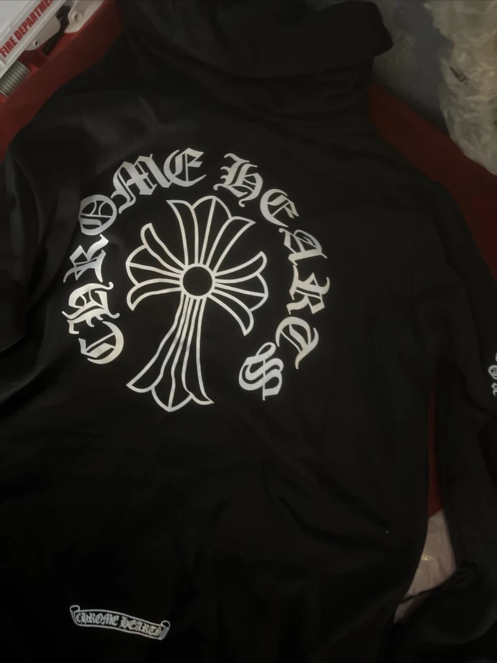 Chrome Hearts Black Zip-Up Hoodie Size S - Image 4 of 4
