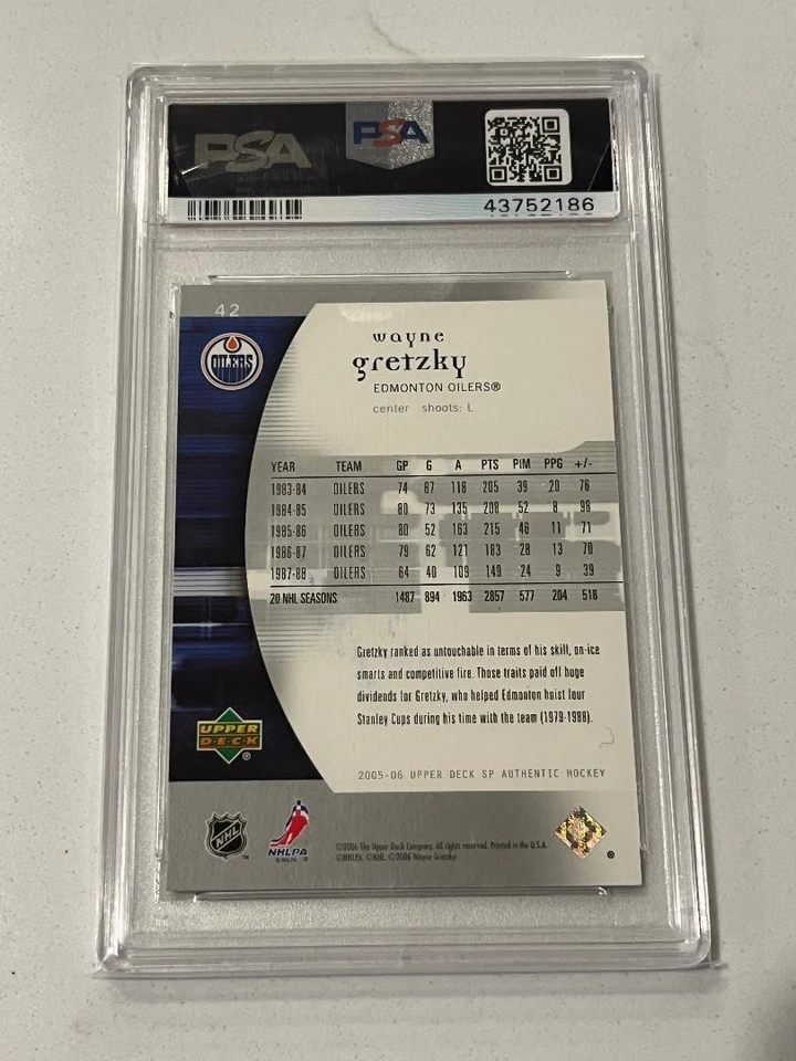 2005-06 SP Authentic #42 Wayne Gretzky Signed Auto PSA DNA Edmonton Oilers - Image 2 of 2